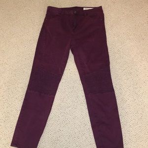 Pistola burgundy Moto pants size 29